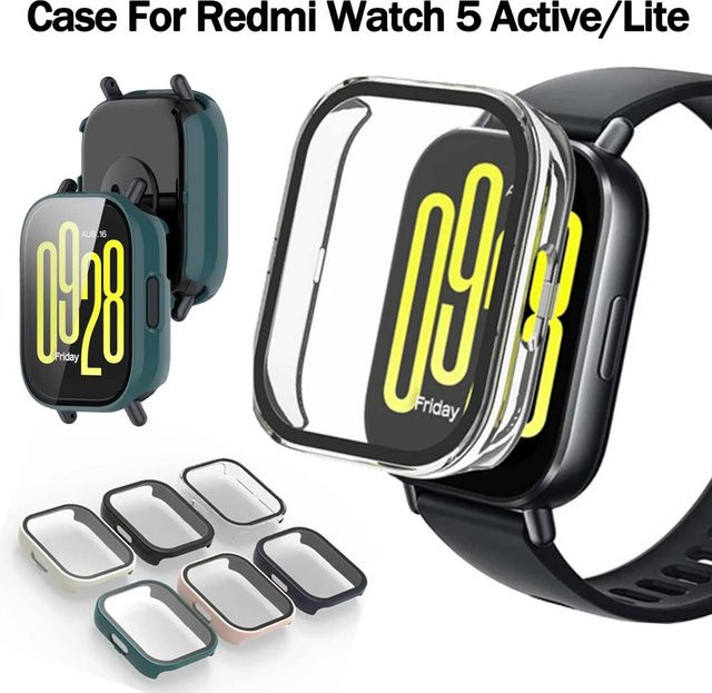 Xiaomi Uhrengehäuse für Redmi Watch 5 Active/Lite, Schwarz, Transparent - Bild 1