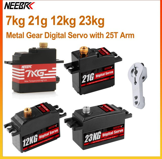 NEEBRC Digitalservo mit Arm, wasserdichtes Metallgetriebe, Spielzeugteile - Bild 1
