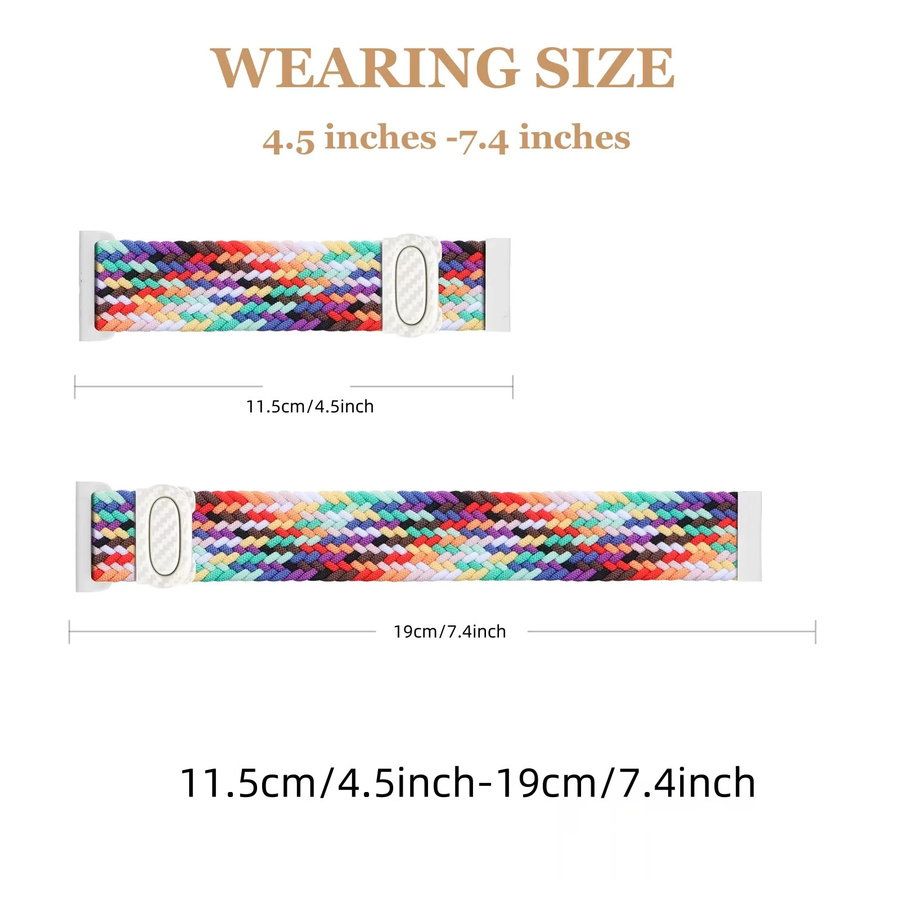 DAINU Elastisches Nylonarmband für Xiaomi Redmi Watch 2 Lite in Schwarz mit verstellbarer Kunststoffschnalle - Bild 3