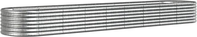 vidaXL Hochbeet aus verzinktem Stahl in Silbern, B/T/H: 368 x 80 x 36 cm - Bild 1