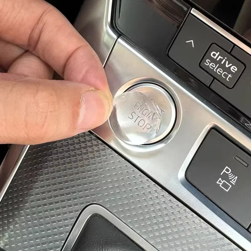 SHUN SOON Ein-Klick-Start Schutz Film für Audi A6L C8 A4L A3L A5 8W6 A7 4K Q3 8U F3 Q5 8R Q7 4M A8L Q8 A7L A6 C8, Startknopf Aufkleber, transparent - Bild 4