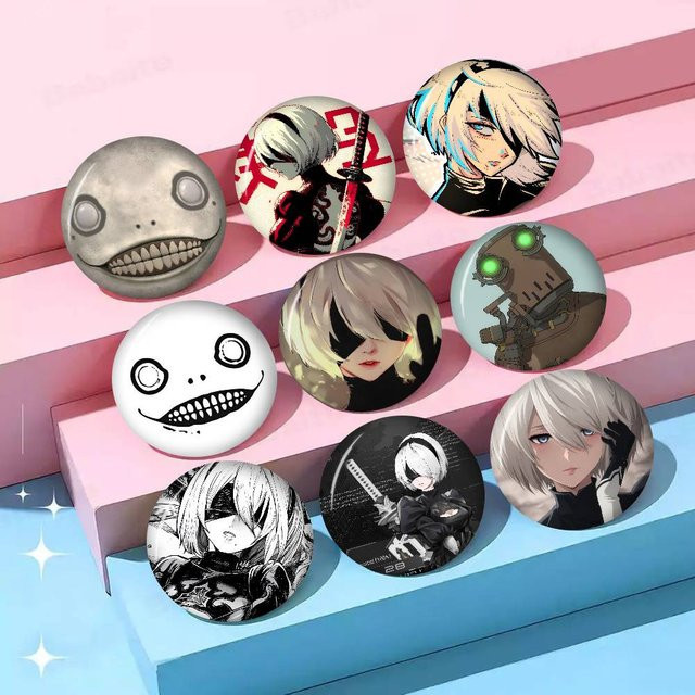 Brosche Nier Automata, Weichblech, Tiermotive, Anstecknadel - Bild 1