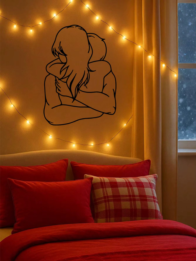 Wandbehang Hello Young aus Metall in Schwarz – Abstrakte Metallkunst für Innen- und Außenbereich - Bild 2