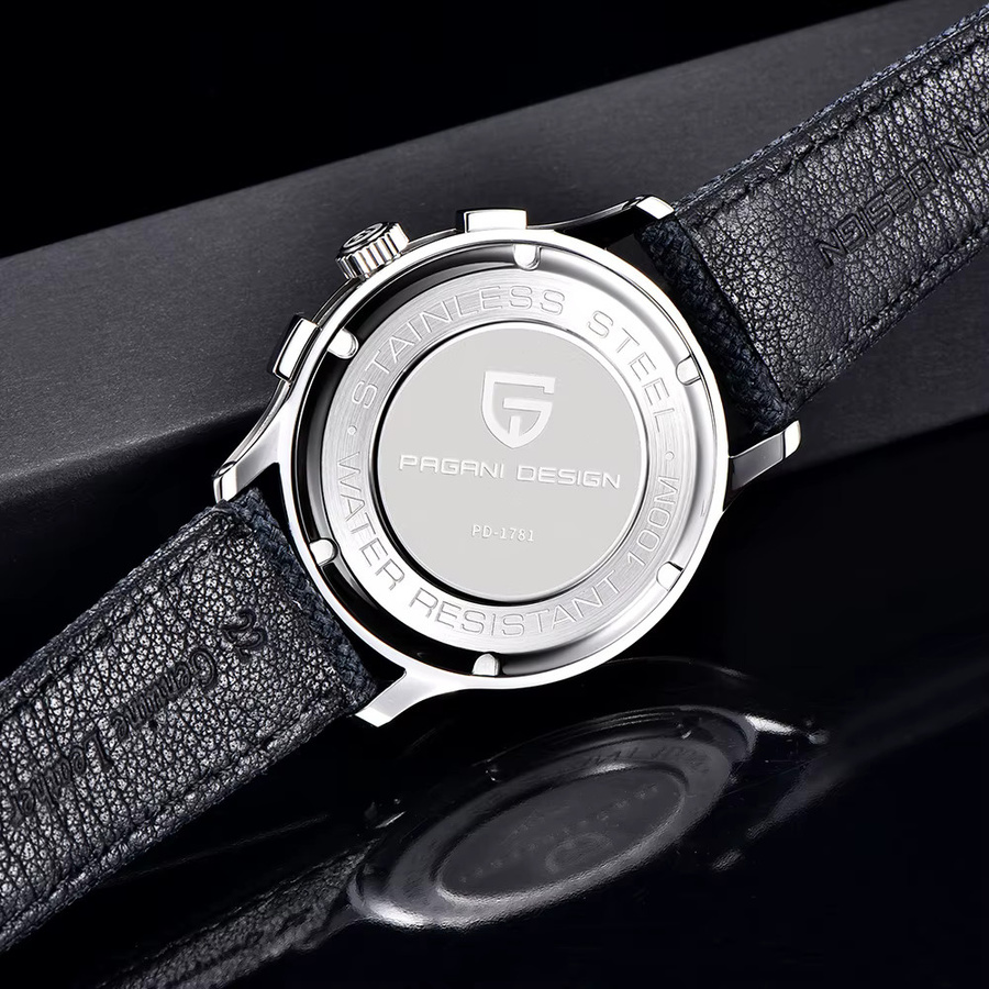 Pagani Design Chronograph, Quarz, Edelstahl, Blau, Herren - Bild 5