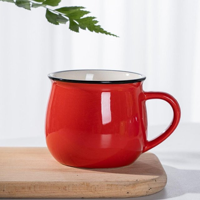Hejun Kaffeetasse und Teetasse aus Keramik in Rot, 300/400 ml - Bild 1