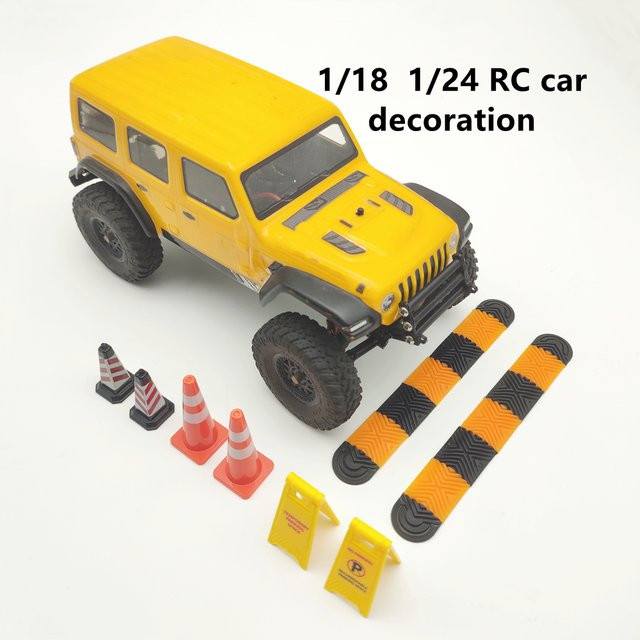 Verkehrszeichen Straßensperre Dekoration, RC Crawler Auto Teile, Kunststoff - Bild 1