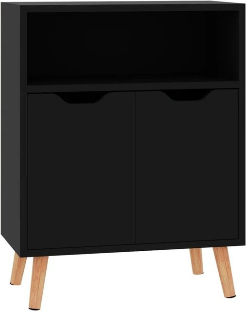 vidaXL Sideboard Schwarz Hochglanz aus Holzwerkstoff B/T/H: 60 x 30 x 72 cm - Bild 1