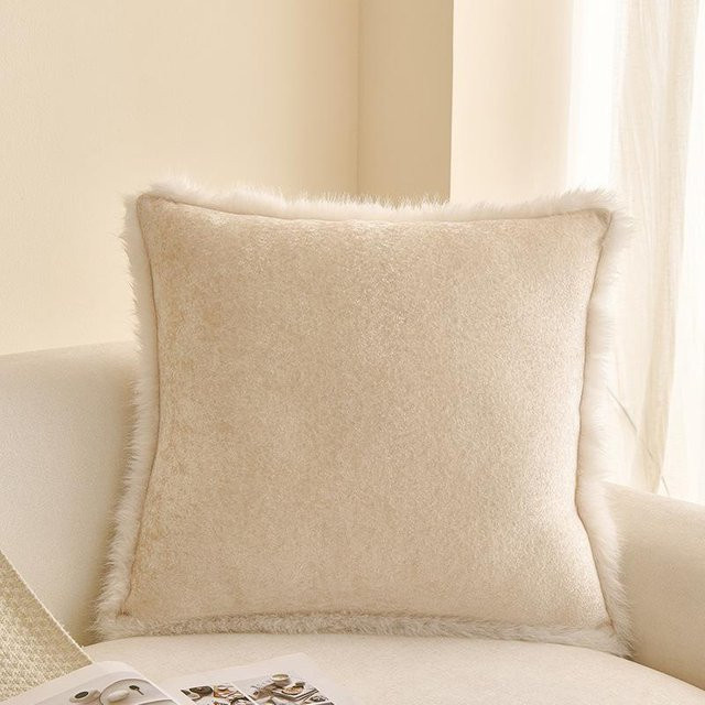 JMG Clothing Kissenbezug Modern Schlicht Beige, B/B: 60 x 60 cm - Bild 1