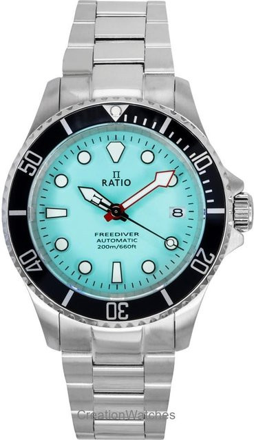 Ratio Herrenuhr Automatik, Edelstahl, Saphirglas, Blau, 20 ATM - Bild 1