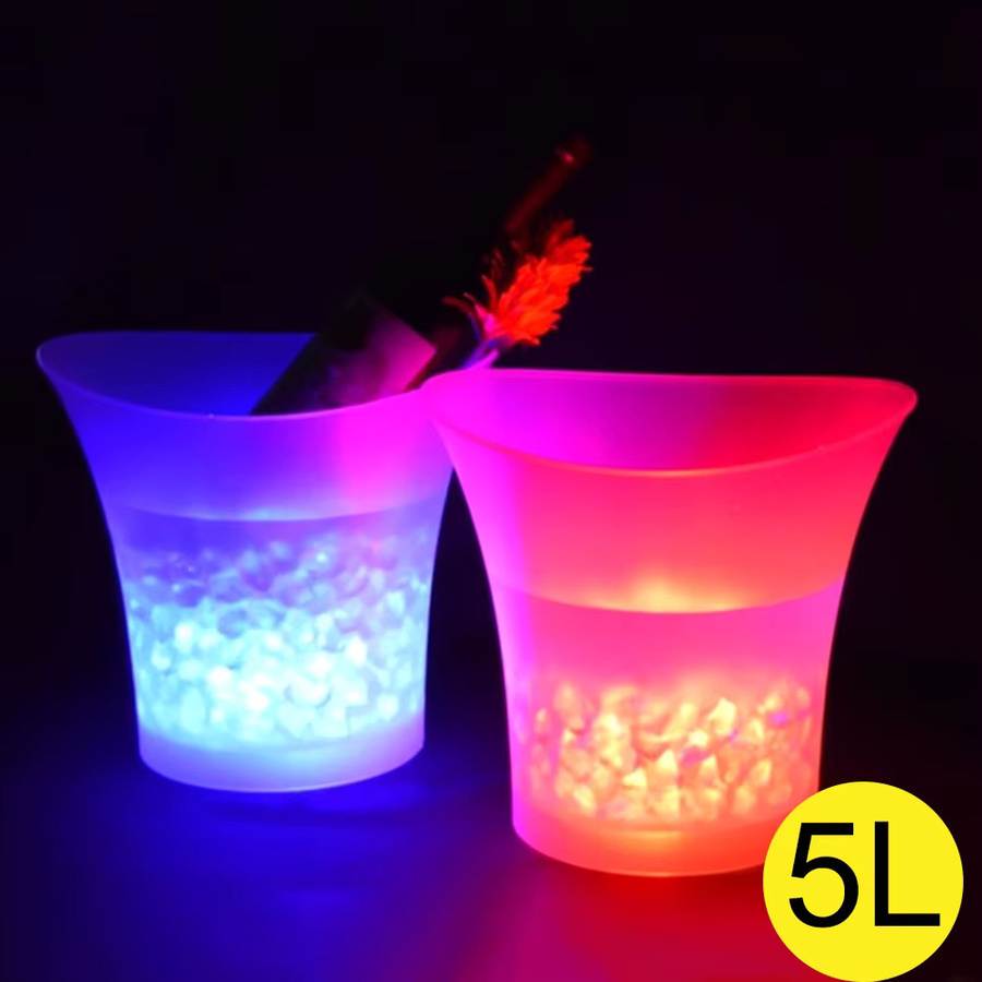 Wasserdichter LED Eiskübel von NICEYARD in 4 Farben für Bars und Partys, 5 l - Bild 2