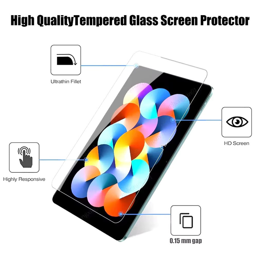 2er-Pack Displayschutzfolie aus gehärtetem Glas für Xiaomi Redmi Pad 10,61 Zoll 2022, transparent, kratzfest und anti-fingerabdruck - Bild 4