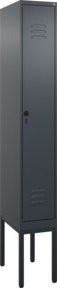 C+P Spind Classic PLUS Garderobenschrank aus Stahl mit 1 Abteil in Anthrazit und Schwarz, H x B x T: 212 x 30 x 50 cm - Bild 1