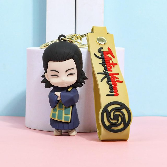 Jujutsu Kaisen Gojo Satoru Puppe Plüsch Schlüsselanhänger, 6 cm, beige - Bild 1