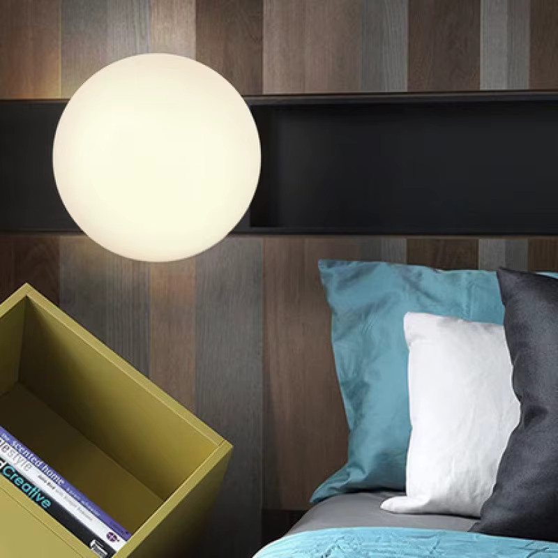 CETANT LED Wandleuchte Nordic Design mit Glas-Kugel in Weiß für Badezimmer, Flur, Balkon und Schlafzimmer - Bild 2