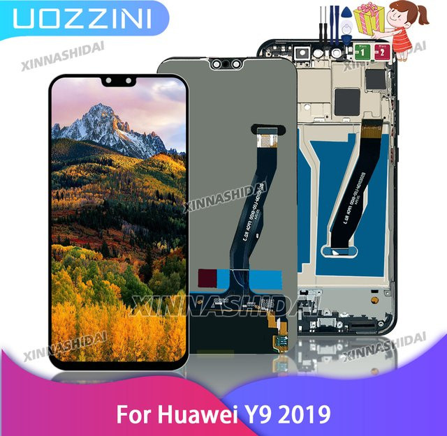 Huawei Y9 2019 Ersatz-LCD-Display mit Touchscreen-Digitizer in Schwarz, passend für Modelle LX1, LX2, LX3 - Bild 1