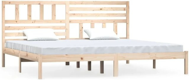 vidaXL Massivholzbett aus Kiefer in Braun, B/T/H: 180 x 200 x 186 cm - Bild 1