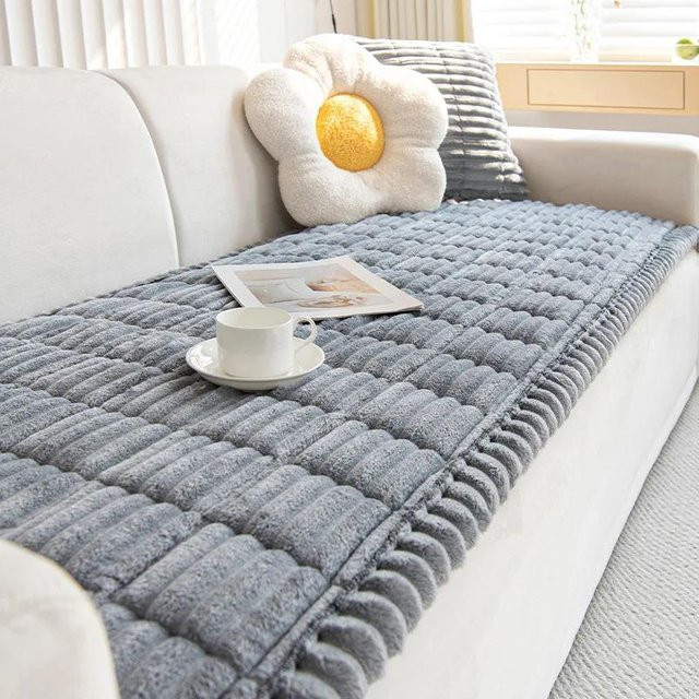 Rutschfeste Sofamatte von Your Warm Home aus Cord in Grau, B/T: 60 x 150 cm - Bild 1