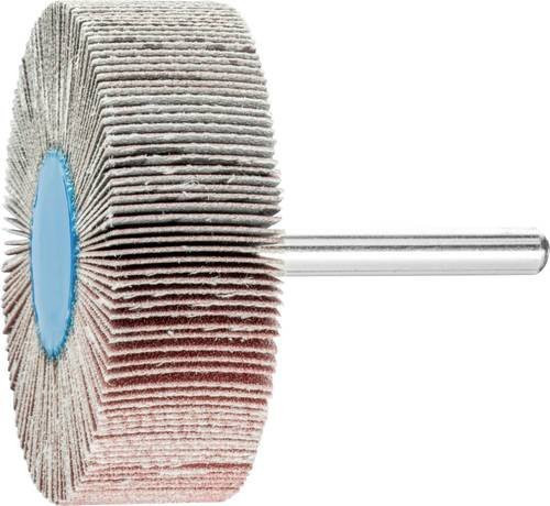 PFERD Korund Fächerschleifer A240 für Feinschliff und Finish, Durchmesser: 60 mm, Schaft-Durchmesser: 6 mm, 10 Stück - Bild 1
