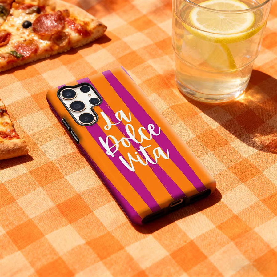 Dolce Vita Charm Handyhülle für Samsung Galaxy S25 Ultra, S24 und S23 Ultra Plus mit glänzender doppellagiger Rückseite in Multicolour - Bild 3