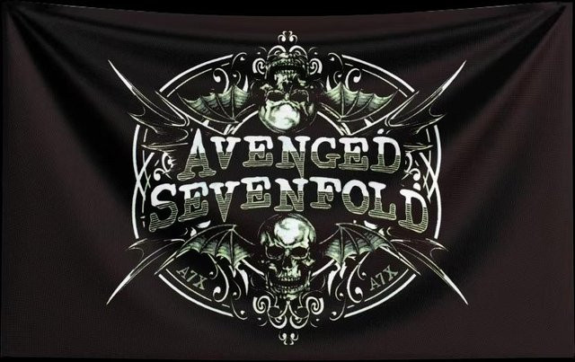 ZX Tapestry Rock Band Wandteppich Avenged Sevenfold Wandkunst Dekoration Schwarz B: 150 cm, H: 100 cm - Bild 1