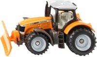 SIKU Modellfahrzeug Massey Ferguson mit Räumschild in Orange für den Winterdienst - Bild 1