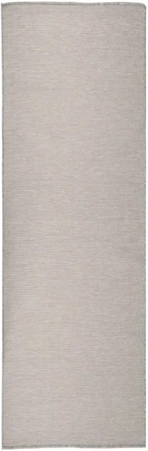 vidaXL Outdoorteppich Flachgewebe in Taupe, UV-beständig, B/T: 80 x 250 cm - Bild 1