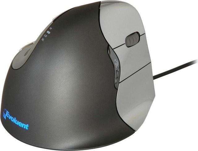 Evoluent Vertical Mouse 4 Ergonomische Maus für die rechte Hand in Grau - Bild 1