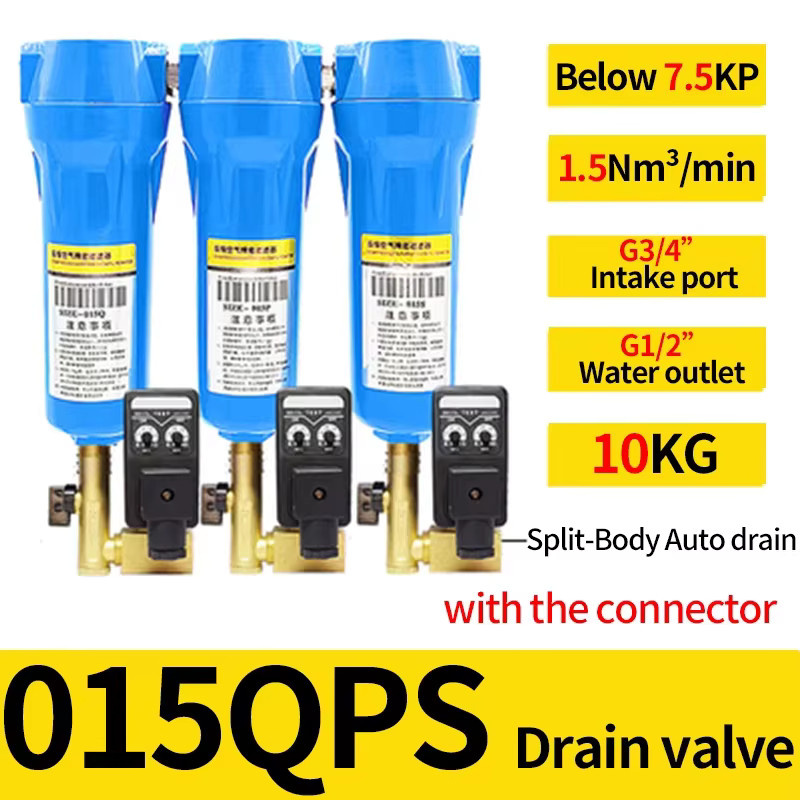 NGS Automatisches elektronisches Abflussöl-Wasser-Präzisionsfilter-Kombinationsset Separator für Luftkompressor in Blau - Bild 2