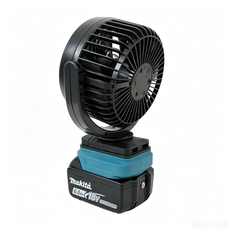 Makita kabelloser Tischventilator in Grün, tragbarer 5-Zoll-Ventilator mit USB Typ C und Geschwindigkeitsregulierung für 18 V - Bild 3