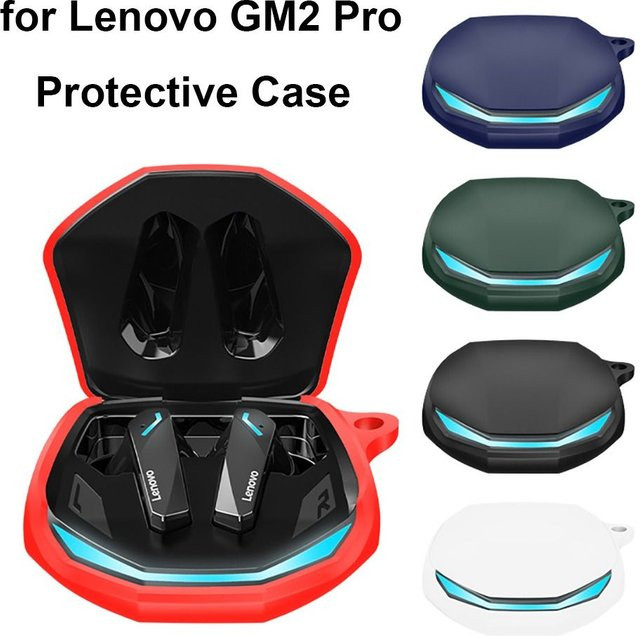 Silikon Aufbewahrungstasche für Lenovo GM2 Pro Wireless Headset mit Karabiner in Schwarz - Bild 1