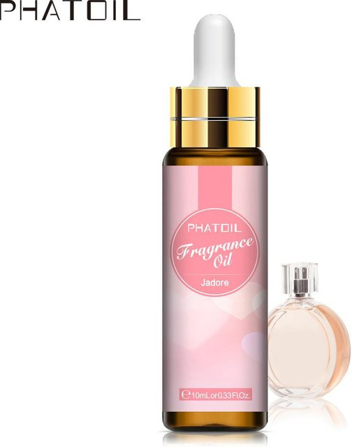 PHATOIL Parfümöl-Set für Aromatherapie und DIY-Projekte mit Pipette, Sorten: Palmarosa, Freesie, Kokosnuss und Vanille, 10 ml pro Flasche, bernsteinbraunes Glas - Bild 1