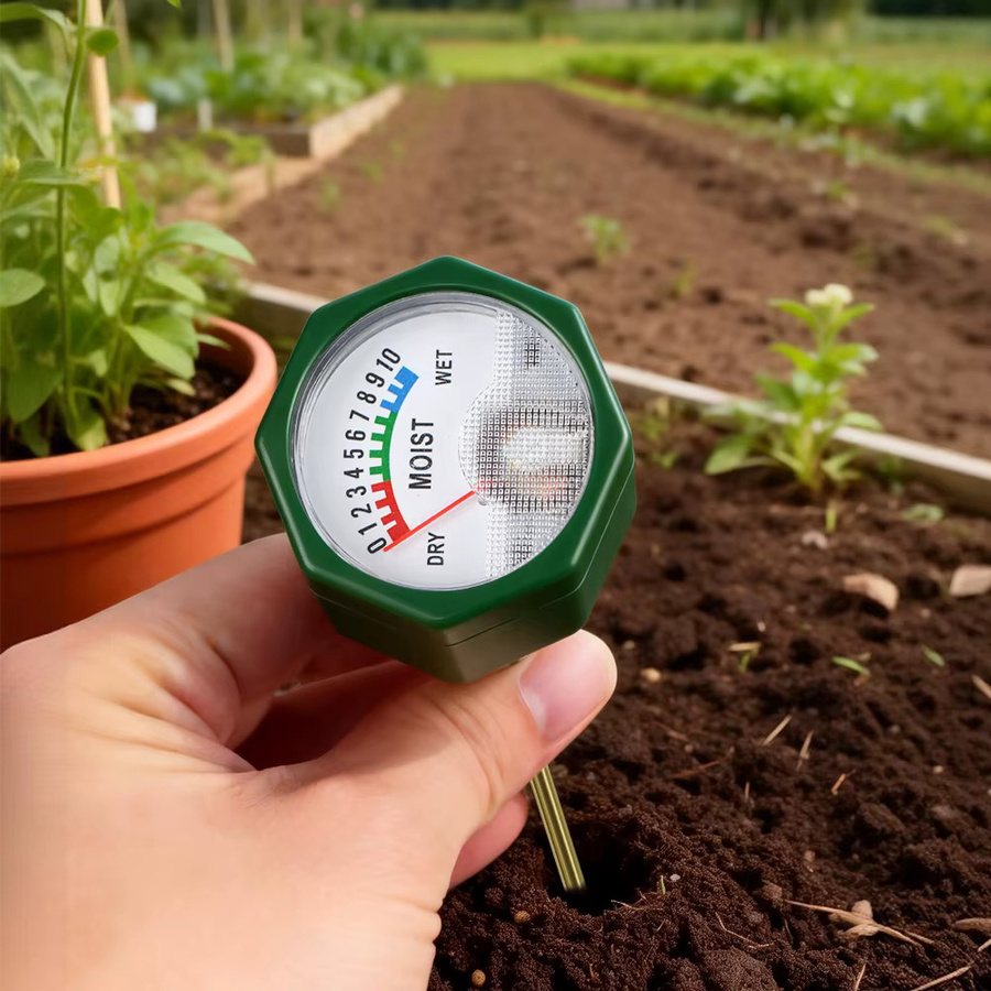 JUANJUAN Bodenfeuchtigkeitsmesser in Grün als Hygrometer-Sensor zur Pflanzenwasserüberwachung für Garten und Rasen im Innen- und Außenbereich - Bild 5