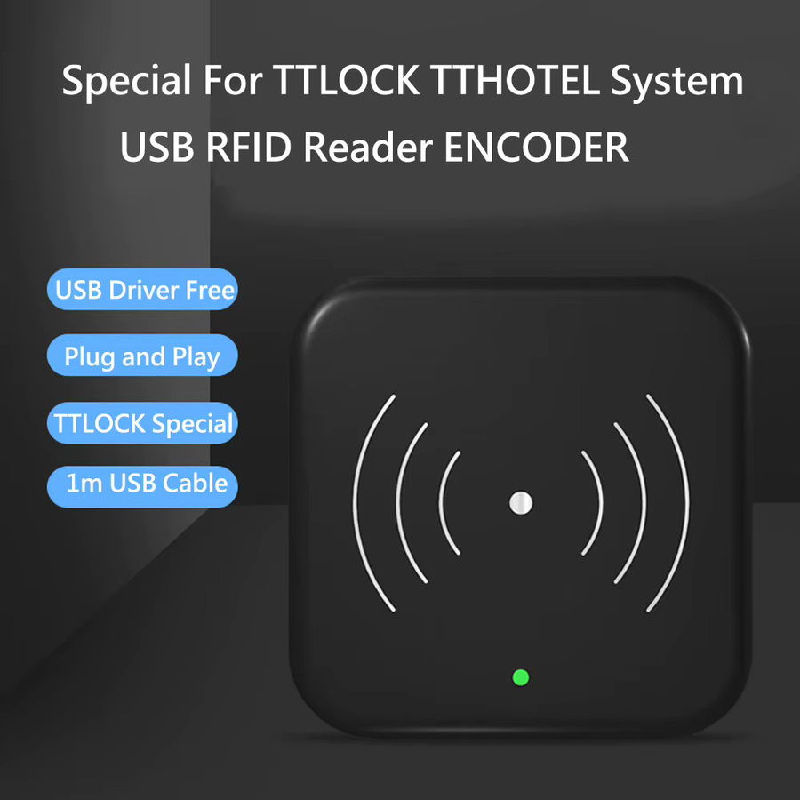 LUCKING DOOR USB RFID M1 S50 Karten-Encoder-Sensor in Schwarz für TTLOCK App und TTHotel IC Smart Lock Systeme, B/T/H: 7,0 x 2,6 x 7,0 cm - Bild 5
