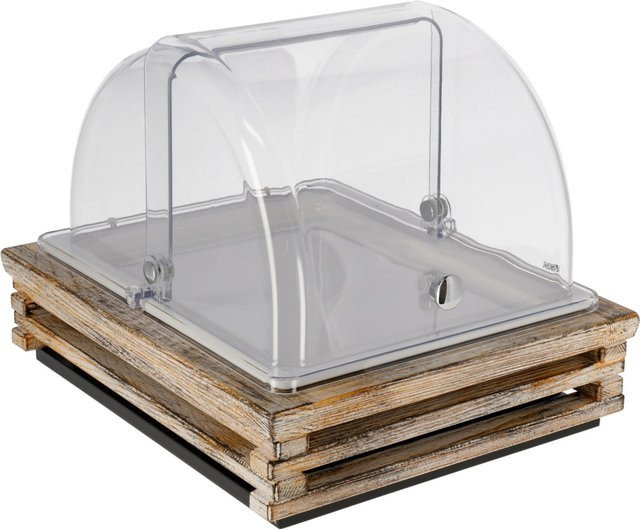 VEGA Buffetvitrine Natchez in Weiß und Transparent aus Melamin mit GN 1/2, B: 31,0 cm, T: 37,0 cm, H: 27,7 cm - Bild 1