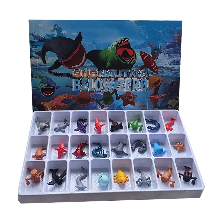 OUZEY Subnautica Sea Eater Monster Figuren-Set, 24-teiliges Set, Meerestiere - Bild 3
