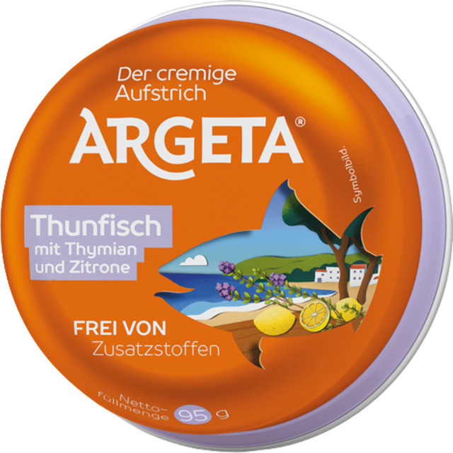 Argeta Thunfisch Aufstrich Thymian und Zitrone 95 g - Bild 1
