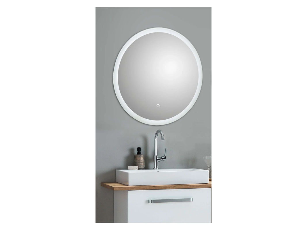 SCHILDMEYER Rundspiegel mit LED-Beleuchtung und Sensorschalter, silber, B/H/T: 60 x 60 x 3 cm - Bild 3
