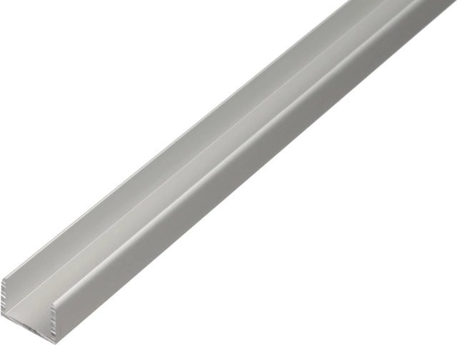 GAH Alberts U-Profil aus Aluminium, silber, B: 24 mm, H: 24,6 mm, L: 2000 mm - Bild 1