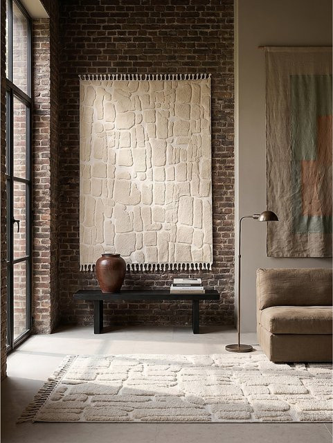 Hochflorteppich MARA von Kadima Design in Creme, geometrisches Design, B/T: 133 x 190 cm - Bild 1