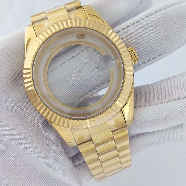 Miyota Uhrengehäuse, Edelstahlarmband, Saphirglas, Silber/Gold/Roségold - Bild 1