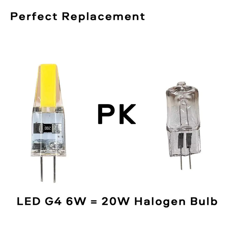 SUNMEIYI G4 LED COB Mini Glühbirnen Set, 10 Stück, dimmbar, 6W, transparent - Bild 3