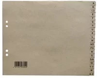 A-Z Register halbe Höhe in Beige für A4 Papier von PLASTOREG Smidt GmbH - Bild 1
