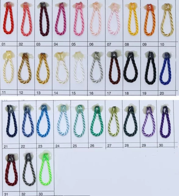 3er-Set gedrehte Baumwoll-Nylonschnüre in Bunt für DIY-Handwerk und Dekoration, 10 Meter pro Anteil, Durchmesser: 1 mm bis 5 mm - Bild 1