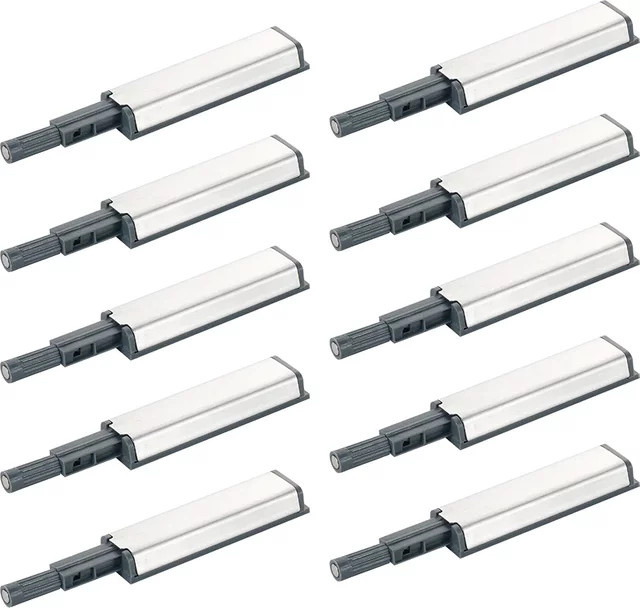 10er-Pack magnetische Druckriegel von XMSJ in Silber für Schrankbeschläge und Küchentüren - Bild 1