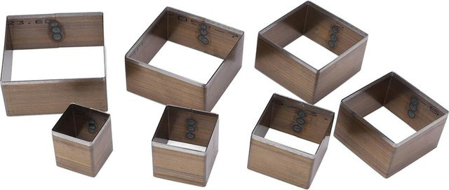 7er Set Hohllochstanze aus Kohlenstoffstahl in Grau mit quadratischem Design - Bild 1