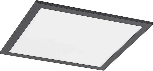 Lindby LED Panel Nelios Moderne Deckenleuchte aus Aluminium in Schwarz - Bild 1