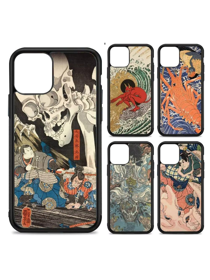Utagawa Kuniyoshi Ukiyoe Kunst Handyhülle aus Silikon und PC+TPU für Apple iPhone 11 12 13 14 15 16 17 Plus Pro Max in Multicolour - Bild 3