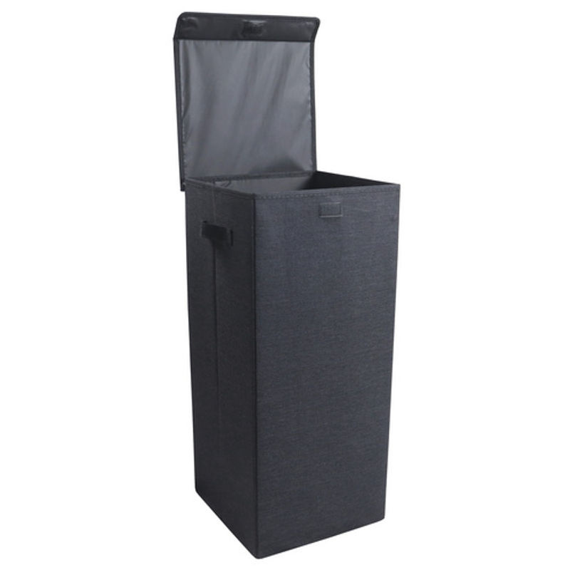 VCM Wäschebox Dreso L aus Textil in Grau, B: 30 cm, H: 70 cm, T: 70 cm - Bild 4
