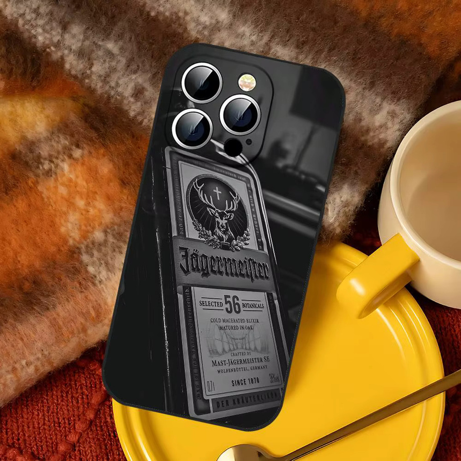 Jagermeister Es Drink Handyhülle für iPhone 17 16 15 14 13 12 11 Pro Max Mini Plus XR XS Soft Cover Schwarz - Bild 3