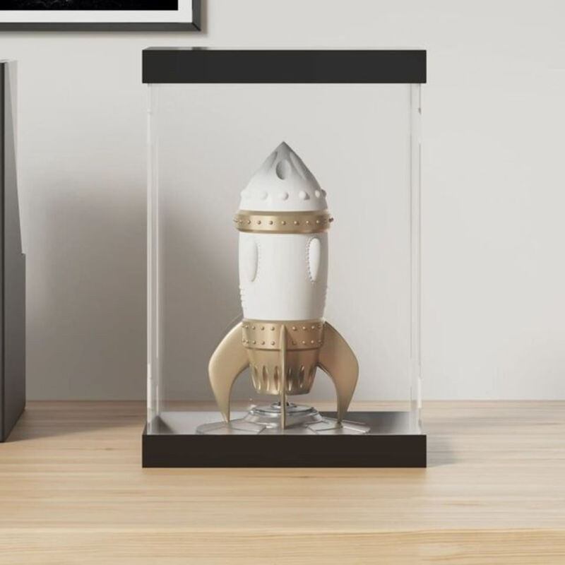 Vidaxl Vitrine aus Acryl transparent, rechteckig, B: 17 cm, T: 12 cm, H: 25 cm - Bild 1